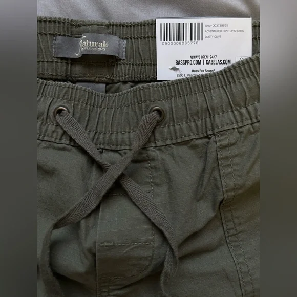 Bass Pro Shops Natural Reflections Ripstop Adventurer Shorts Small Dusty Olive - Picture 5 of 6